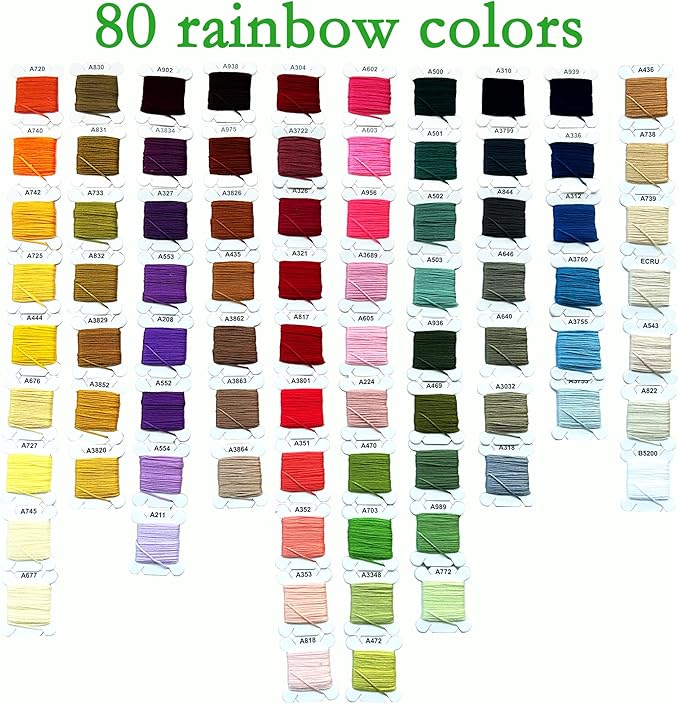 Friendship Bracelet Kit Embroidery Floss 80 Colors 4m Each