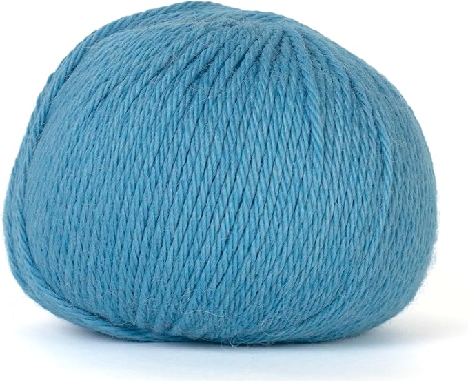 100% Baby Alpaca Yarn for Knitting & Crocheting - Set of 2 Skeins of Premium Yarn DK - Lightweight, Hypoallergenic & Thermal Peru Made - Ideal for Delicate Projects (BL563 - Deep Sky Blue)