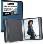 Dunwell Art Portfolio 8.5x11 Folder (Blue), Black Mounting Paper, Portfolio Binder for Artwork, 8.5 x 11 Art Folder, 24 Pockets Display 48 Pages, Acid-Free Poly Presentation Book