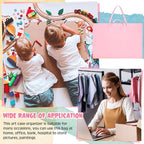 Abbylike 48 x 36 Inch Art Portfolio Bag Large Size Art Supply Bag with Nylon Shoulder Waterproof Poster Board Painting Drawing Sketch Storage Carrying Case for Christmas Artwork Gift(Pink,1 Pcs)