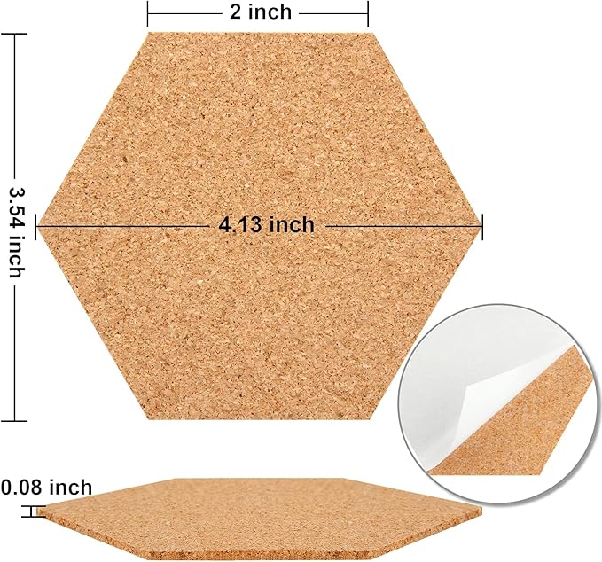 24 Pack Ceramic Tiles for Crafts with 2 Holders, White Unglazed Blank Ceramic Coasters with Self-Adhesive Cork Backing Pads for Acrylic Pouring, Painting, Make Your Own DIY Coasters (Hexagon)