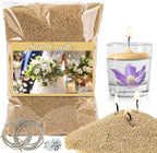 Snow Pearled-Candles with Wicks - DIY Candle Sand,Pearled Wax with Wicks,Wax,Refillable for Weddings,Partie (Sand)
