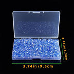 1200PCS 3mm Bicone Crystal Glass Beads for Jewelry Making, Sparkling Mini Beads for Suncatchers, DIY Bracelets & Craft Projects (Light Blue)