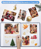 Popotop Photo Album Self Adhesive Scrapbook Album for 4x6 5x7 8x10 Pictures DIY Photo Book as Scrapbooking Supplies Kits, Birthday Gifts for Women Mom Wedding Baby Family Travel