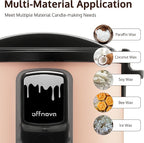 OFFNOVA Wax Melter for Candle Making, 6L Large Wax Melting Pot with Heating Core Spout & Digital Display, Ideal for Business or Craft (Pink)