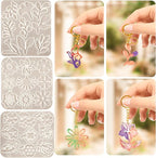 3 Pack Leaf/Flower/Tulip Pendant Earring Nacklace Resin Mold - Resin Casting Silicone Molds for Home Decor & Candle Making Wave Spiral Mold