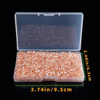 1200PCS 3mm Bicone Crystal Glass Beads for Jewelry Making, Sparkling Mini Beads for Suncatchers, DIY Bracelets & Craft Projects (Pink)