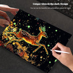 Scratchboard Art for Adult Luminous Scratch Painting Kits, A5 Scratch Art Rainbow Painting Paper 8 Sheet with 4 Tools, Scratchboard for Teens & Adults, Fun Creative Craft Toy/Gifts/Decor, Animals