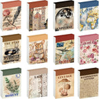 Washi Stickers, 12 Sets 600 Pcs Aesthetic Sticker Book for DIY Journaling, Journaling Supplies for Bullet Journal Art Diary Card Craft Gifts Planner Notebook