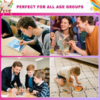 24Pack Stretched Canvas for Painting, 100% Cotton Art Canvases with Easel for Painting, 5/8 Inch Profile 8 Ounce Acid-Free Painting Canvas Supplies for Acrylics,Oils & Other Painting Media - 10cm