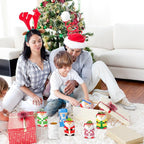 Pasimy 6 Set DIY Ceramic Succulent Planter Pots Paint Your Own Flower Pots Craft Kit Unpainted Bisque Paintable Flowerpot with Brush Palette Ready to Paint for Family Activity Gift(Santa)