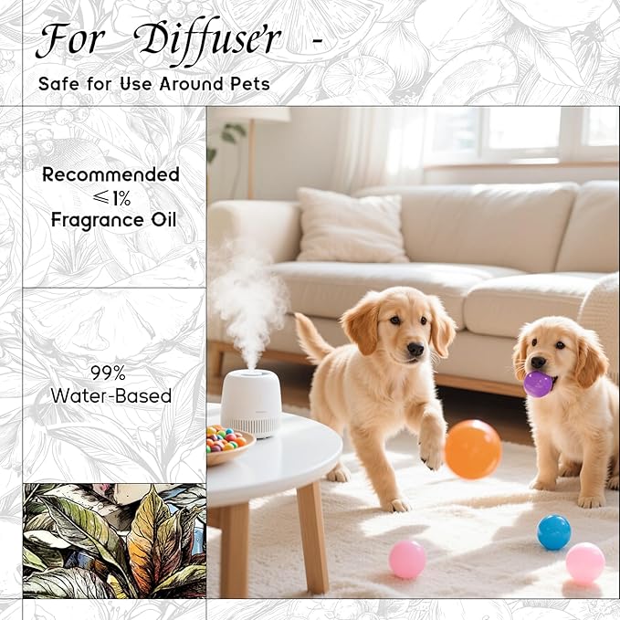 HIQILI Sweet Tobacco Fragrance Oil for Home Essential Oil Diffuser, Candle, Soap, Perfume & Body Scrubs Making, Rich Scent - 5.07 Fl Oz