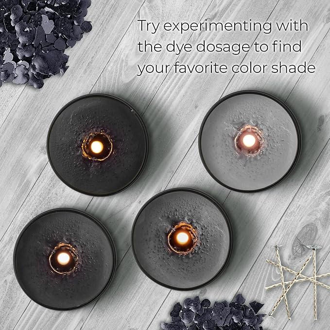 Black Candle Dye 2oz for Soy Candle Making – Highly Concentrated Candle Wax Dyes – Candle Shop Premium Color Dye Chips for Soy Wax, Beeswax, Paraffin