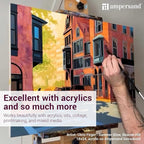 Ampersand Art Supply Gesso Wood Painting Panel: Museum Series Gessobord, 30" x 30", 2" Cradled Profile