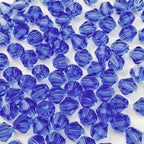 100pcs 8mm Bicone Glass Crystal Beads for Jewelry Making, Faceted Bicone Glass Spacer Beads for Bracelet Earring Necklace DIY Craft(Light Blue)