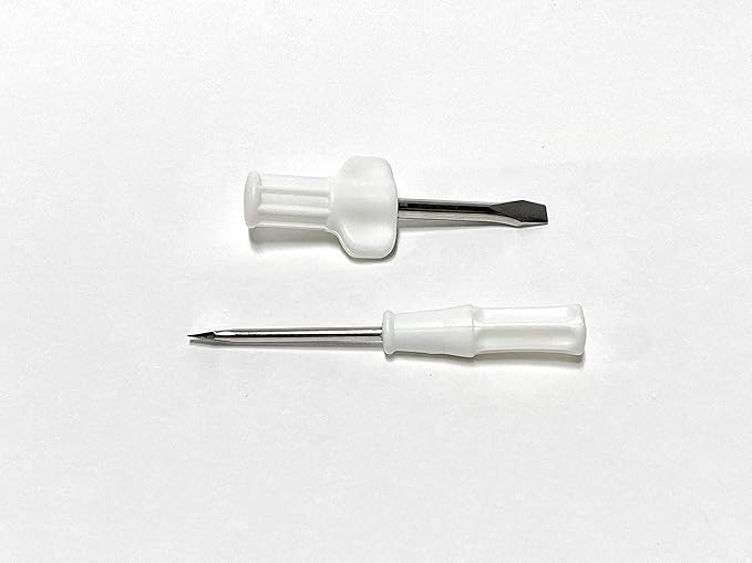 Sewing Machine & Overlock Serger Service Kit – 2 Screwdrivers, Tweezers & Double-Headed Lint Brush for Maintenance & Repair