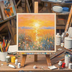 Wooden Art Panels for DIY Painting - Mother's Day Gifts, Christmas Crafts & Home Décor | 8x8 Inch Canvas Wood Boards, Unfinished Wooden Canvas for Adults & Kids (4-Pack)