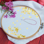10 Grams 5mm/0.2" Gold Tiny Star Sew on Sequins Mini Hollow Star Sequins Embroidery Sequin with Holes DIY Loose Sequin for Sewing Dolls Jewelry Making Crafts