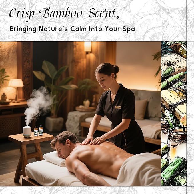 HIQILI Bamboo Fragrance Oil for Scent Diffuser, Idea for Candle & Soap Making, DIY Room Air Fresheners, New Car Scent - 1 Fl Oz