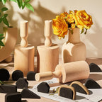 Juexica 3 Pcs Cup Pottery Molds 2.5'', 3.1'', 3.7'' Plaster Molds with 12 Pcs Mug Handle Forms Pottery Shaping Tool Wood Slump Press Mold 3 Sizes Clay Molds for DIY Pottery Cup Mug Art Making