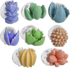 8 Pcs Flower Succulent Molds & Peony Rose Resin Candle Mold - Craft Supplies 3D Mold for Resin Casting