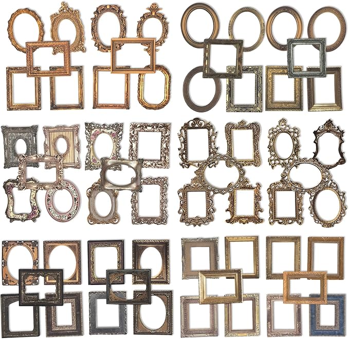 180Pcs Vintage Scrapbook Frame Paper for Scrapbooking Junk Journal Collage Diary Embellishment DIY Photo Album DIY Craft Decoration, 60 Patterns (SET OF 6)