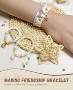 ClaBead 6300 Pcs Clay Beads Bracelet Making Kit for Adults, 24 Colors 6mm Clay Beads for Bracelets Making, Jewelry Making Kits with Letter Beads for Girls 13-15, Friendship Bracelet Kit for Women