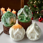 Christmas House Christmas Cylinder Candle & Resin Mold - Resin Casting Silicone Molds for Home Decor & Candle Making Wave Spiral Mold