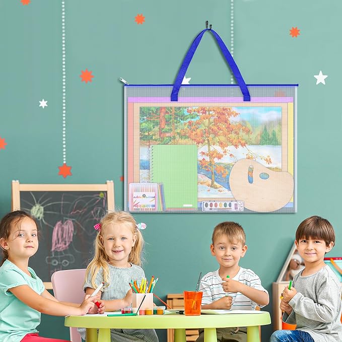 Bulletin Board Poster Storage Bag, Art Portfolio Bag, Portfolio Folder for Artwork, Artwork Storage Case for Poster, Bulletin Board, Scrapbook, Keepsake and Teaching Materials (26'' x 20'')