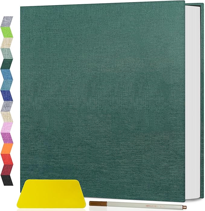 Popotop Photo Album Self Adhesive Scrapbook Album for 4x6 5x7 8x10 Pictures DIY Photo Book as Scrapbooking Supplies Kits, Birthday Gifts for Women Mom Wedding Baby Family Travel