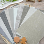 LewuwoPoing 30 Sheets Textured Art Paper Assorted Set 5.8x8.3 Inch A5 Mixed Special Craft Paper for Scrapbooking Junk Journaling Supplies dialy Plan Gift Card Embellishments Work (Grey)