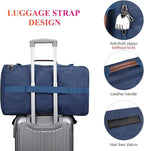 WITZMAN Canvas Backpack Vintage Travel Backpack Large Laptop Bags Convertible Shoulder Rucksack(A519-1 Classic Blue)