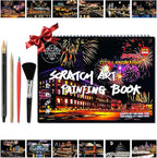 Scratch Art Book for Adults,Scratch Painting Foil for Adults，Scratch and Sketch City Landmarks Books,Colorful City Series Scratch Art 12 Pas by Iskueal(Timbuktu Parliament and City Center)