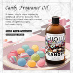 HIQILI Candy Fragrance Oil for Diffusers for Home, Sweet Scent, Perfect for Soap & Candle Making, Long-Lasting - 5.07 Fl Oz