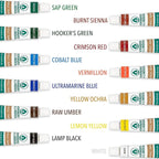 Acrylic Paint Set -12 Acrylic Paints, 6 Paint Brushes for Acrylic Painting, 3 Painting Canvas Panels - Premium Art Supplies for Adults Canvas Painting