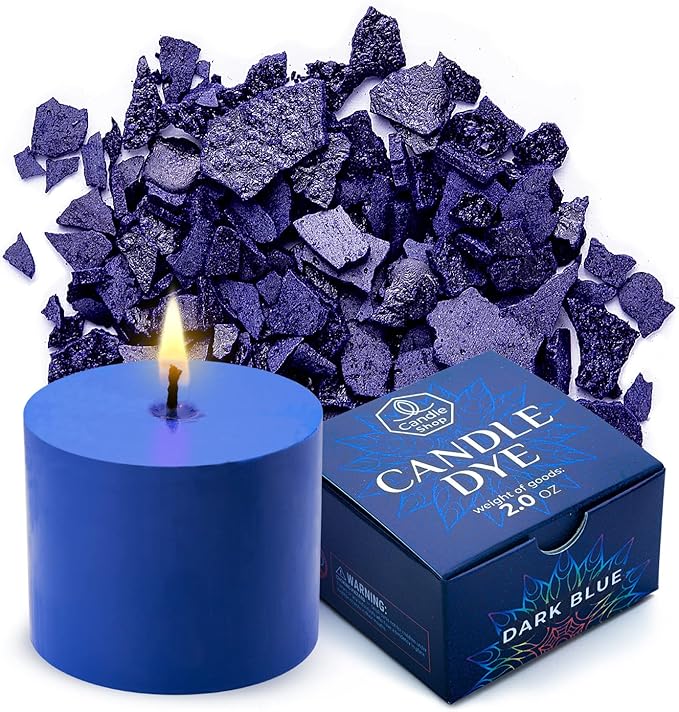 Dark Blue Candle Dye 2oz for Soy Candle Making – Highly Concentrated Candle Wax Dyes – Candle Shop Premium Color Dye Chips for Soy Wax, Beeswax, Paraffin