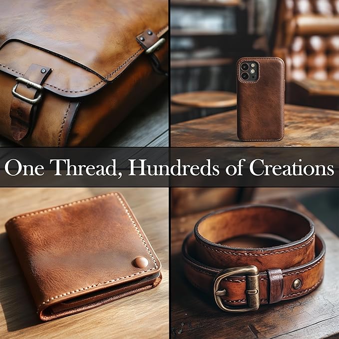 Waxed Thread 3X Wax Thread, 65 Yardx0.8mm Wax String, 150D Waxed Leather String in Cream Perfect Dream Catcher Supplies