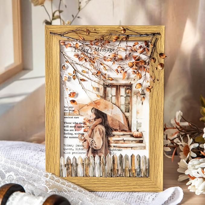 TIAMECH Branch Gossip PET Stickers - 120 Pcs Spring Bloom Flower & Brocade Leaves Beauty Design, Waterproof Sticker for Journaling & Scrapbooking, Junk Journal Supplies, Ephemera & DIY Crafts