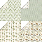 Scrapbook Paper 12x12, 24 Sheets Double-Sided BOHO Patterned Assorted Colors Decorative Crafting Paper for Origami Classroom Crafting Projects