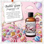 HIQILI Bubble Gum Fragrance Oil for Candle, Soap & Bath Bombs Making, Long Lasting Candy Scents, Home Diffuser Use - 1 Fl Oz