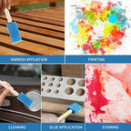 1" Foam Paint Brushes - 100 Pack, 1-Inch Painting Sponges - Premium Foam Brushes - Lightweight & Durable - Sponge Brush Ideal for Painting, Crafting, Acrylics, Stains, Varnishes (Blue)