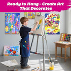 Stretched Canvas for Painting, 2Pack 24X36 Large Canvas for Painting, 12Oz Triple Primed 2/3" Profile Cotton Professional Artist Quality Blank Canvas Frame, Art Canvases for Oil,Acrylic Paint,Gouache