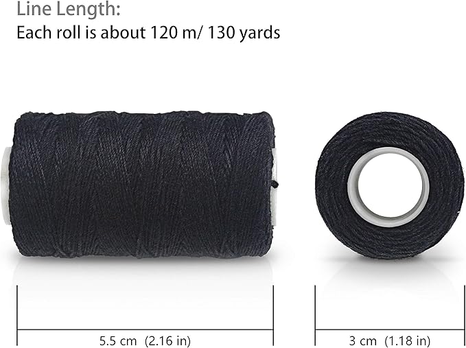 Ryalan UV Resistant High Strength Polyester Thread for Upholstery, Outdoor Market, Drapery, Beading, Purses, Leather, Hair Weave Bundles, Hair Extensions, Wig DIY Project 3 Rolls (3 Thread, Blond)