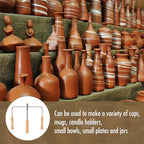 Pottery Trimming Tools and Supplies,Ceramic Pot Cup Opening Tool and Accessories，Pottery Molds for Handbuilding and Pottery Wheel Tools,with 5 Pcs Thickness Wood Boards