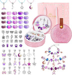 Emibele Girls Charm Beads Bracelet Making Kit with Portable Jewelry Box, Jewelry Making Kit for Kids Age 5 6 7 8-12, DIY Arts Crafts Toys for Teens Girls Gift Choices on Birthday Valentines Christmas