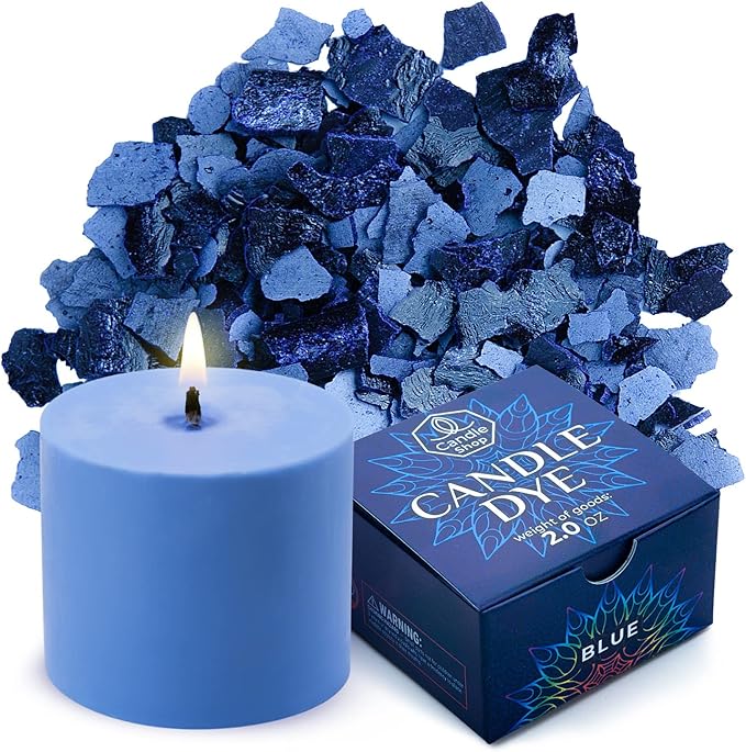 Blue Candle Dye 2oz for Soy Candle Making – Highly Concentrated Candle Wax Dyes – Candle Shop Premium Color Dye Chips for Soy Wax, Beeswax, Paraffin