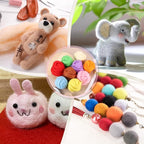 PATIKIL Wool Roving Yarn, 150G/5.3OZ Soft Felting Wool Pure Chunky Roving Yarn Bulk for Needle Felting Knitting Blanket Spinning Weaving DIY Craft, Light Blue