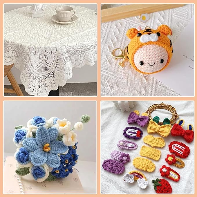 1.5 mm Crochet Hook, Ergonomic Handle for Arthritic Hands, Extra Long  Knitting Needles for Beginners and Crocheting Yarn (1.5 mm)