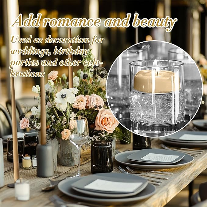 Snow Pearled-Candles with Wicks - DIY Candle Sand,Pearled Wax with Wicks,Wax,Refillable for Weddings,Partie (Sand)