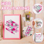 Pink Leopard Permanent Roll - 12'' x 8ft Smile Pink Face Permanent Vinyl Cow Print Adhesive Vinyl for Mugs Decors Self Adhesive